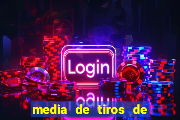 media de tiros de meta por jogo